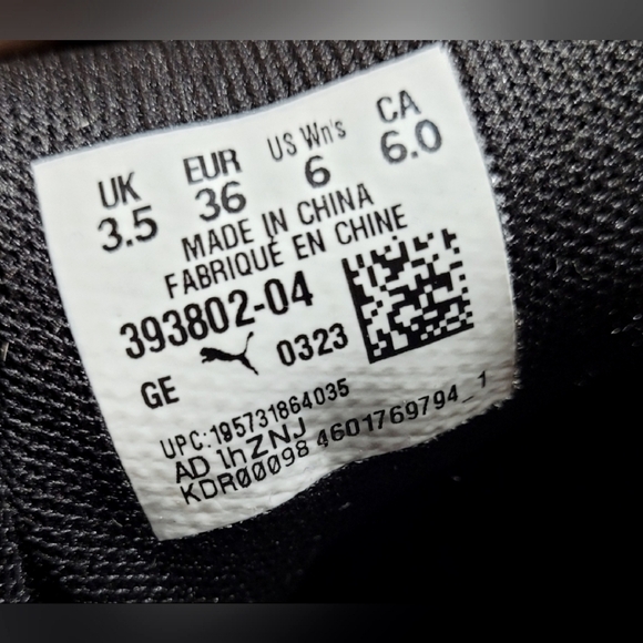 6 Puma Black&White Women's Sneakers Platform - Picture 4 of 9